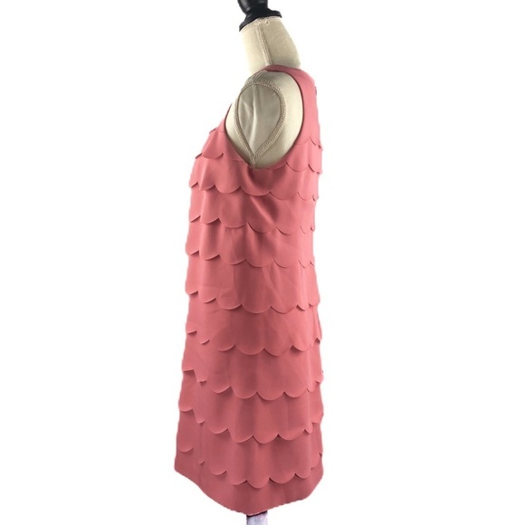 WHITE HOUSE BLACK MARKET (4) Pink scalloped tiers dress - Picture 3 of 9